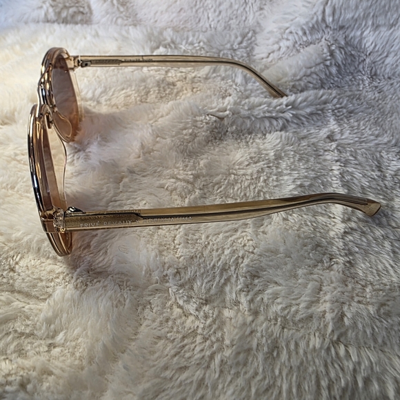 NWOT PRIVE REVAUX X Adriana Lima Tan Aviator Sunglasses - Picture 3 of 9